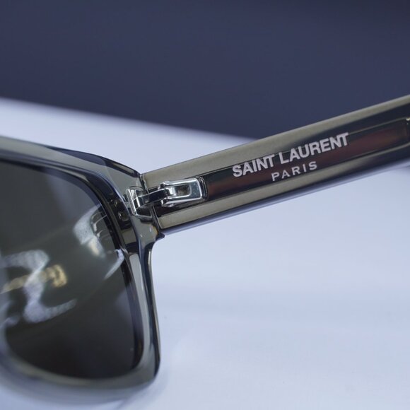 Saint Laurent SL662 003 Rectangle Sunglasses - Brown\Grey - Picture 7 of 9